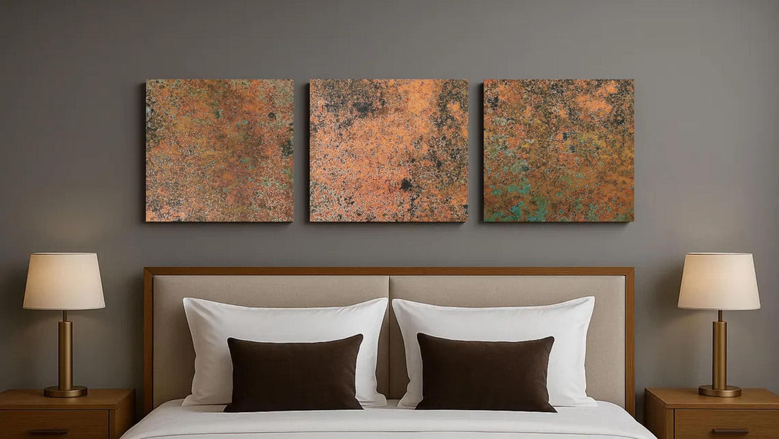 Obraz metalowy i panel ścienny z prawdziwej miedzi we wnętrzu premium Copper & Craft