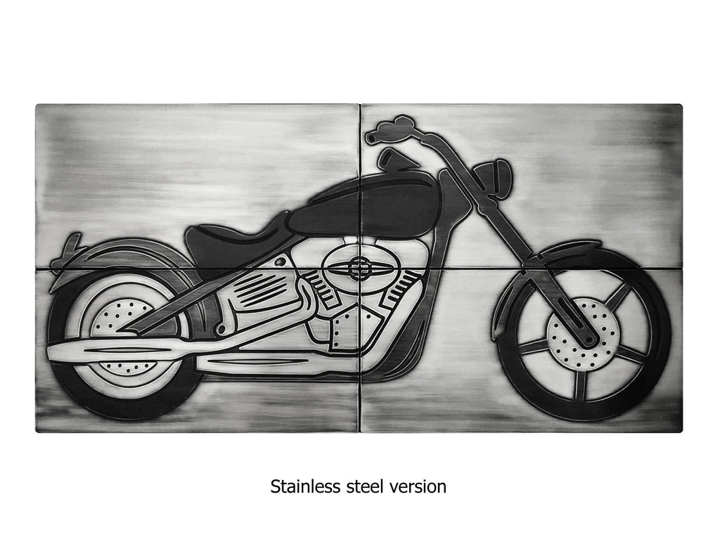 Klasyczny Motocykl - Zestaw 4 Kafli – kafle artystyczne z metalu, zdjęcie 6