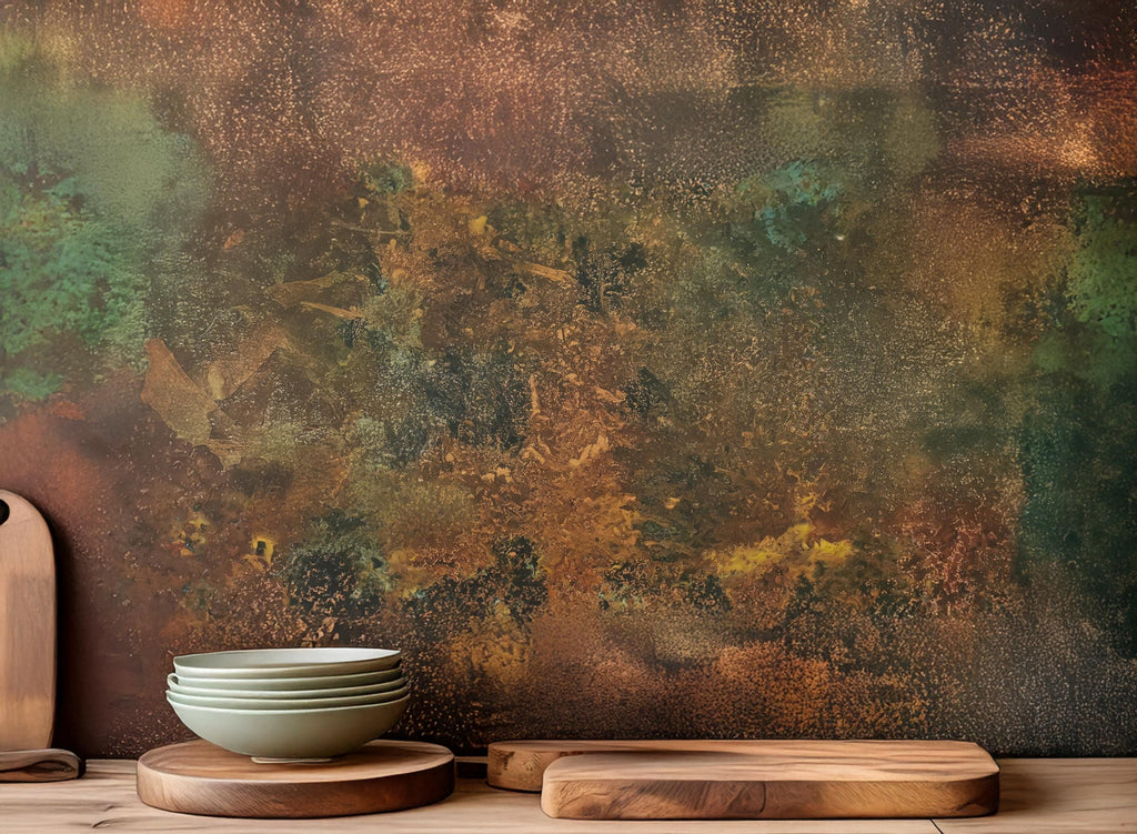 Ręcznie wykonany panel miedziany Savage Copper Bloom do loftowej kuchni