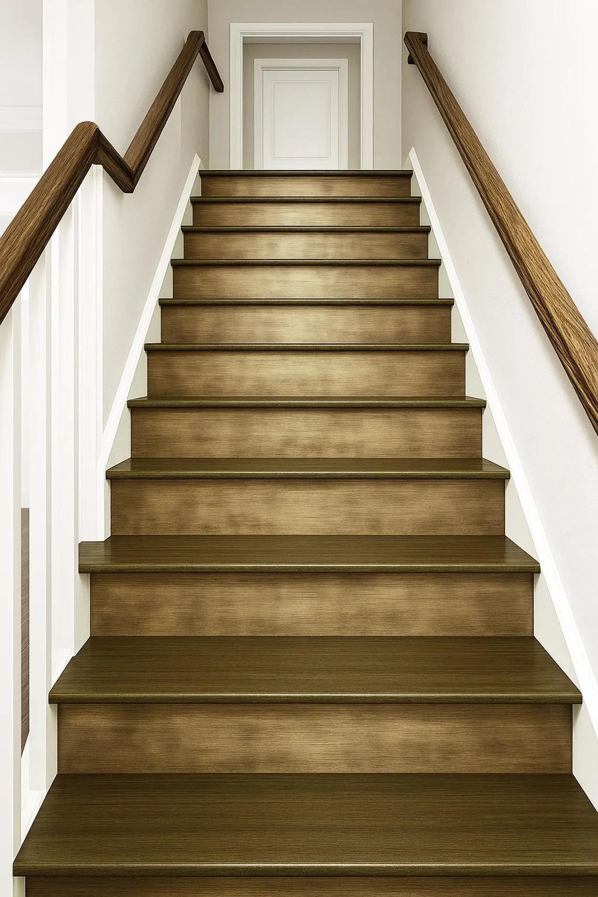 Elegant Real Metal Stair Risers – Handcrafted Copper, Brass or Stainless Steel – Patinated Surface – Decorative Stair Accents – Easy Install