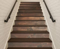 Elegant Real Metal Stair Risers – Handcrafted Copper, Brass or Stainless Steel – Patinated Surface – Decorative Stair Accents – Easy Install