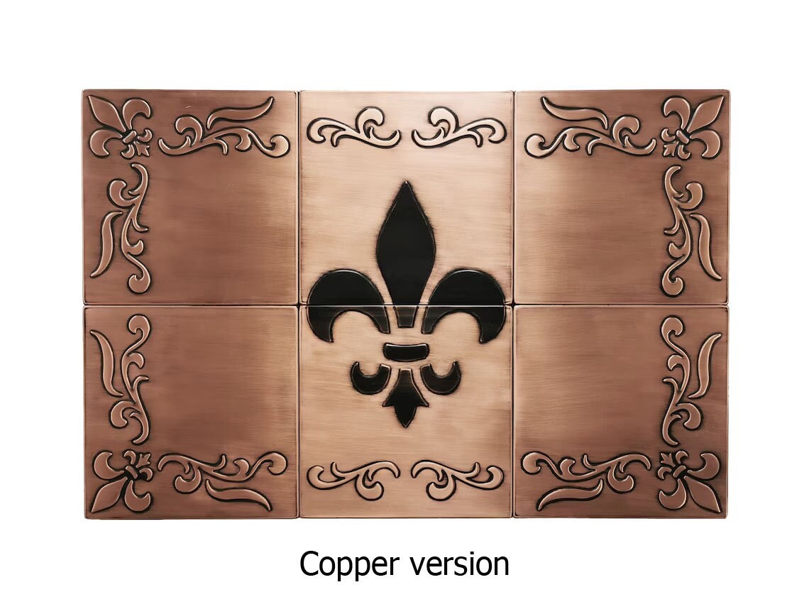 Fleur-de-Lis – Zestaw Kafli Artystycznych z Metalu – kafle artystyczne z metalu, zdjęcie 6
