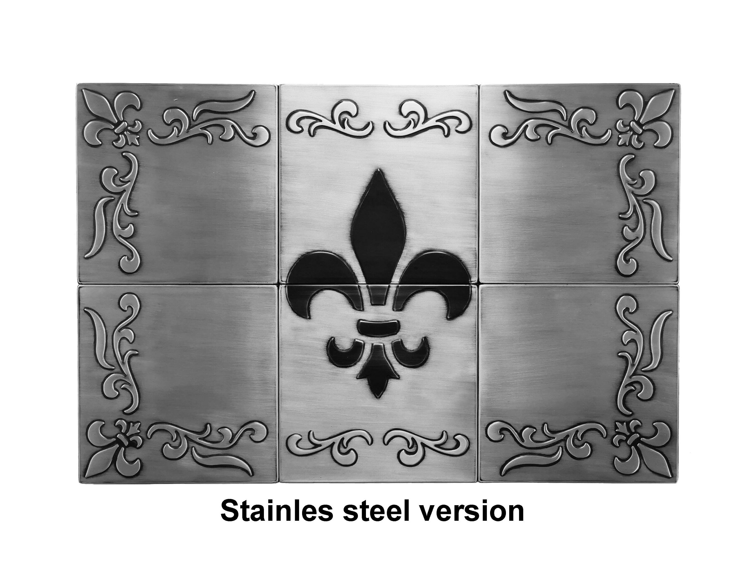 Fleur-de-Lis – Zestaw Kafli Artystycznych z Metalu – kafle artystyczne z metalu, zdjęcie 7