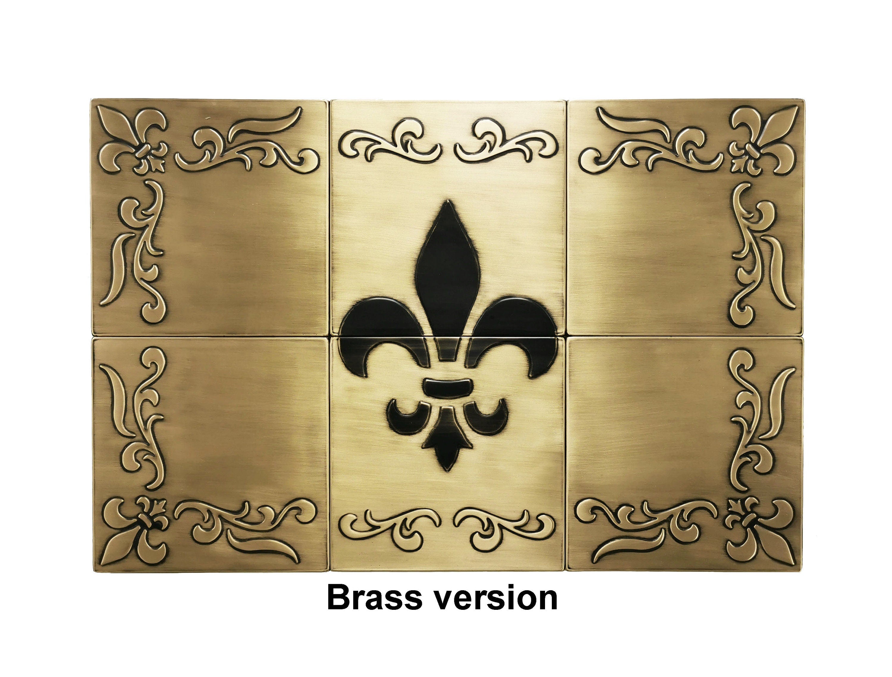 Fleur-de-Lis – Zestaw Kafli Artystycznych z Metalu – kafle artystyczne z metalu, zdjęcie 8