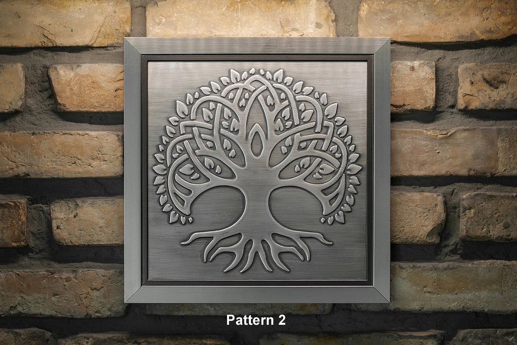 Gorgeous Tree of life in a beautiful, unique wooden frame. Handmade 100% Stainless steel and wood __etsy:2490024756