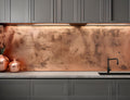 Real Copper Backsplash Panel – Copper Storm - Handmade Patina Metal Wall Art – Modern Rustic Accent for Kitchen & Home