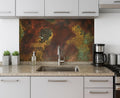 Miedziany panel ścienny Savage Copper Bloom jako backsplash do kuchni