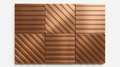 Metallfliesen Stripes – 6 handgefertigte dekorative Fliesen