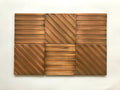 Stripes - Set of 6 Handmade copper tiles. Perfect for kitchen backsplash, livingroom, fireplace