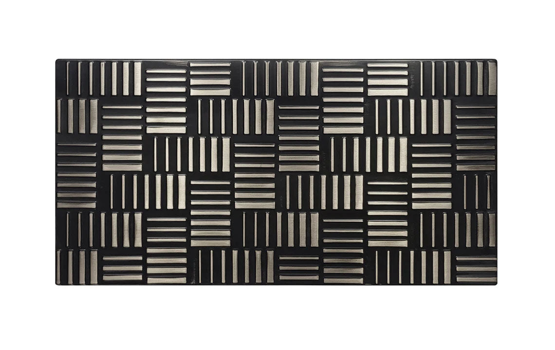 Metallfliese Parquet – handgefertigte dekorative Wandfliese