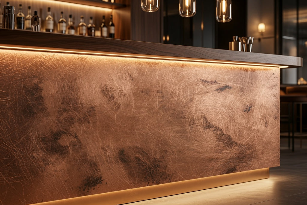 panel copper strom jako obudowa baru